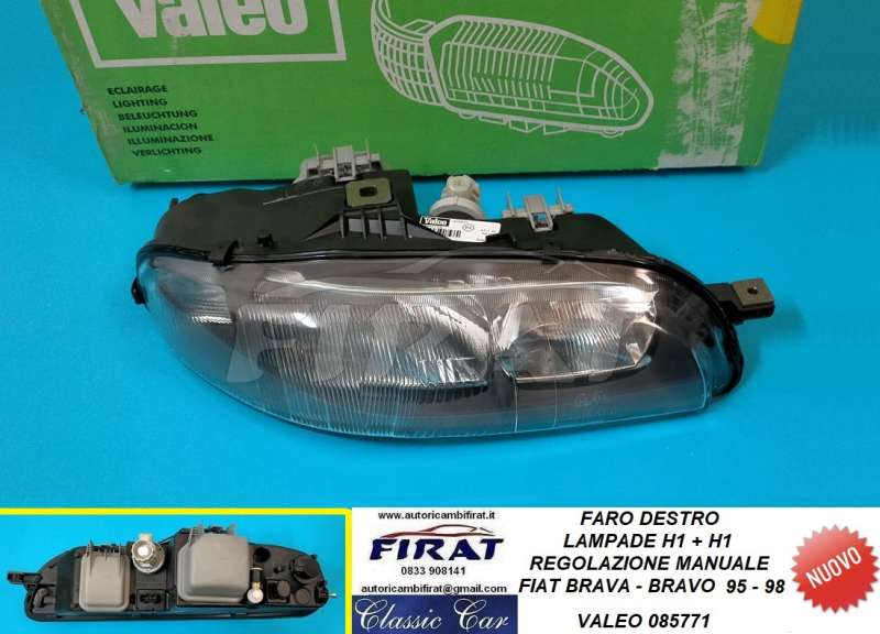FARO FIAT BRAVA BRAVO 95 - 98 H1+H1 DX (085771)